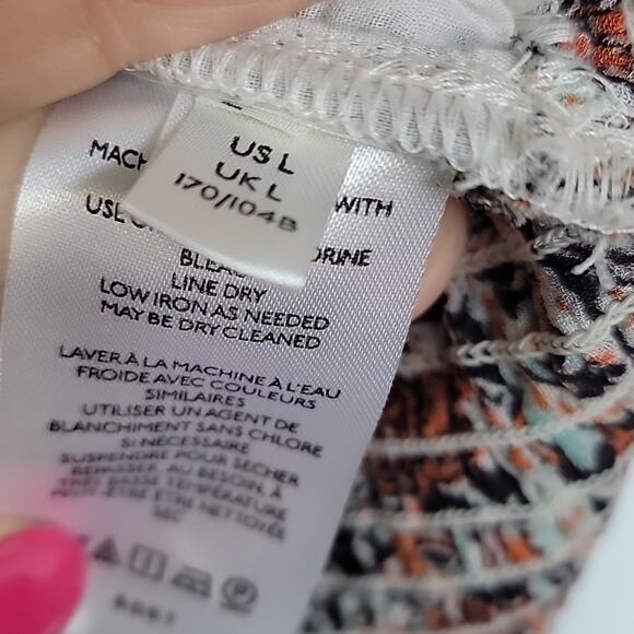 Anthropologie Womens Flounce Print Ruffle Blouse, L - Picture 7 of 8